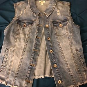 Denim Jean vest with pockets